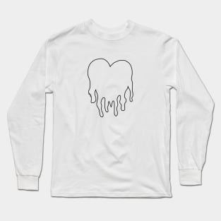 Dripping Heart Outline Long Sleeve T-Shirt